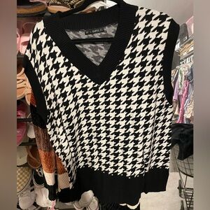 Zaful Houndstooth Sweater Vest